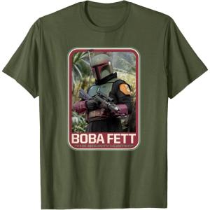imageStar Wars The Mandalorian Boba Fett TShirtOlive Green
