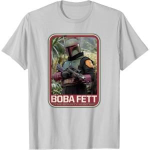 imageStar Wars The Mandalorian Boba Fett TShirtSilver Grey