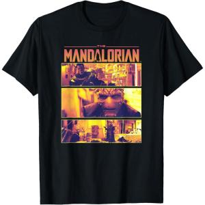 imageStar Wars The Mandalorian Greef Karga Epic Scene Poster TShirtBlack