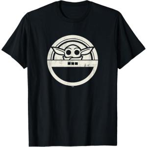 imageStar Wars The Mandalorian Grogu Floating Pod Sticker TShirtBlack