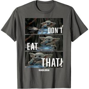 imageStar Wars The Mandalorian The Child Dont Eat That R2 TShirtAsphalt Grey