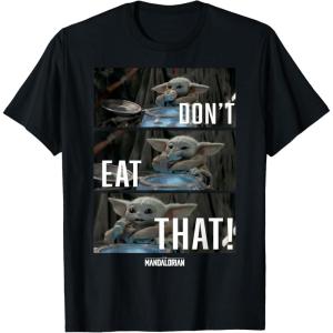 imageStar Wars The Mandalorian The Child Dont Eat That R2 TShirtBlack