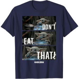 imageStar Wars The Mandalorian The Child Dont Eat That R2 TShirtNavy Blue
