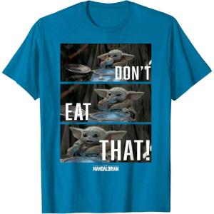imageStar Wars The Mandalorian The Child Dont Eat That R2 TShirtSapphire Blue