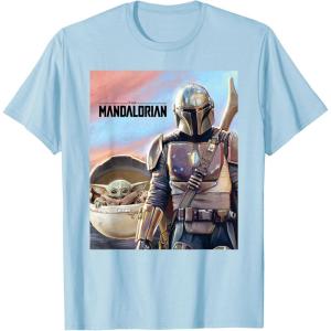 imageStar Wars The Mandalorian The Child Painting TShirtBaby Blue