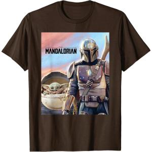 imageStar Wars The Mandalorian The Child Painting TShirtBrown