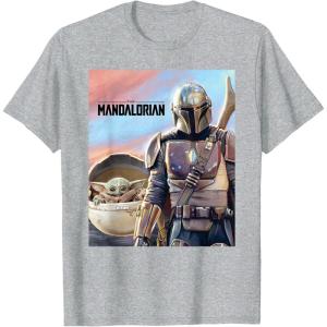 imageStar Wars The Mandalorian The Child Painting TShirtHeather Grey