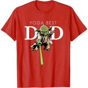 imageStar Wars Yoda Lightsaber Best Dad Fathers Day TShirtRed