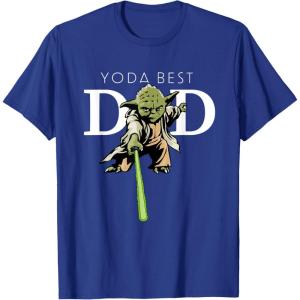 imageStar Wars Yoda Lightsaber Best Dad Fathers Day TShirtRoyal Blue