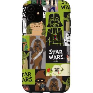 imageiPhone 16 Star Wars Chewbacca Darth Vader Boba Fett Character Doodles CaseiPhone 11