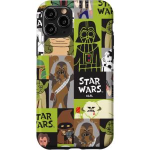 imageiPhone 16 Star Wars Chewbacca Darth Vader Boba Fett Character Doodles CaseiPhone 11 Pro