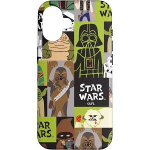 imageiPhone 16 Star Wars Chewbacca Darth Vader Boba Fett Character Doodles CaseiPhone 16