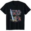 imageStar Wars Luke Skywalker Battle Scene Portrait Logo TShirtBlack