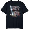 imageStar Wars Luke Skywalker Battle Scene Portrait Logo TShirtBlack