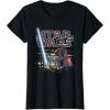 imageStar Wars Luke Skywalker Battle Scene Portrait Logo TShirtBlack