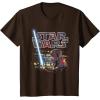 imageStar Wars Luke Skywalker Battle Scene Portrait Logo TShirtBrown