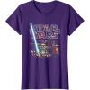 imageStar Wars Luke Skywalker Battle Scene Portrait Logo TShirtPurple