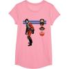 imageStar Wars Luke Skywalker XWing Rebel Pilot Retro TShirtPink