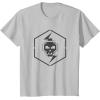 imageStar Wars The Bad Batch 8Bit Style Logo TShirtSilver Grey