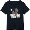 imageStar Wars The Bad Batch Clone Force 99 Box Up Logo TShirtBlack