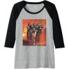 imageStar Wars The Bad Batch Hunter Wrecker Tech Crosshair Sunset Raglan Baseball TeeBlackAthletic Heather