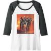 imageStar Wars The Bad Batch Hunter Wrecker Tech Crosshair Sunset Raglan Baseball TeeDark Heather GreyWhite