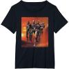 imageStar Wars The Bad Batch Hunter Wrecker Tech Crosshair Sunset TShirtBlack
