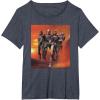 imageStar Wars The Bad Batch Hunter Wrecker Tech Crosshair Sunset TShirtHeather Blue