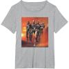imageStar Wars The Bad Batch Hunter Wrecker Tech Crosshair Sunset TShirtHeather Grey
