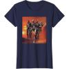 imageStar Wars The Bad Batch Hunter Wrecker Tech Crosshair Sunset TShirtNavy Blue