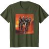 imageStar Wars The Bad Batch Hunter Wrecker Tech Crosshair Sunset TShirtOlive Green
