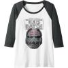 imageStar Wars The Bad Batch Wrecker Helmet Sketch Raglan Baseball TeeDark Heather GreyWhite