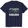 imageStar Wars The Mandalorian Luke Skywalker Vs Dark Troopers TShirtNavy Blue