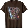 imageStar Wars Luke Skywalker Battle Scene Portrait Logo TShirtBrown