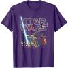 imageStar Wars Luke Skywalker Battle Scene Portrait Logo TShirtPurple
