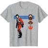 imageStar Wars Luke Skywalker XWing Rebel Pilot Retro TShirtHeather Grey