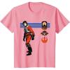 imageStar Wars Luke Skywalker XWing Rebel Pilot Retro TShirtPink