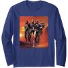 imageStar Wars The Bad Batch Hunter Wrecker Tech Crosshair Sunset Long Sleeve TShirtNavy Blue