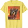 imageStar Wars The Bad Batch Hunter Wrecker Tech Crosshair Sunset TShirtLemon Yellow