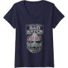 imageStar Wars The Bad Batch Wrecker Helmet Sketch VNeck TShirtNavy Blue