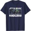imageStar Wars The Mandalorian Luke Skywalker Vs Dark Troopers TShirtNavy Blue