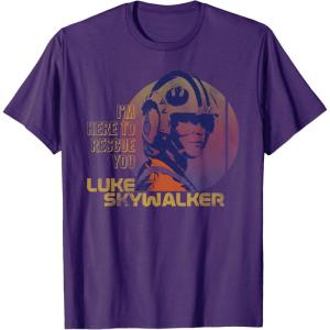 imageStar Wars Luke Skywalker Here to Rescue You TShirt TShirtPurple