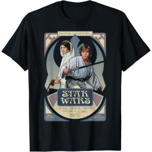 imageStar Wars Luke Skywalker Princess Leia Performance TShirt TShirtBlack