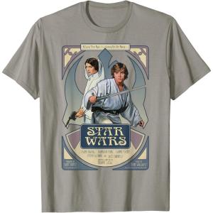 imageStar Wars Luke Skywalker Princess Leia Performance TShirt TShirtSlate Grey