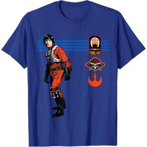 imageStar Wars Luke Skywalker XWing Rebel Pilot Retro TShirtRoyal Blue