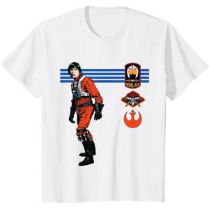 imageStar Wars Luke Skywalker XWing Rebel Pilot Retro TShirtWhite