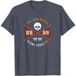 imageStar Wars The Bad Batch BB 99 V2 Logo TShirtHeather Blue