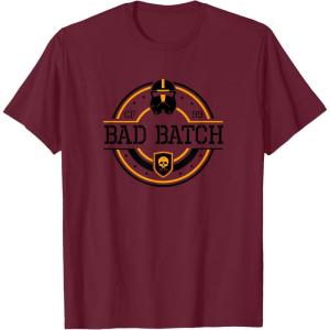 imageStar Wars The Bad Batch CF 99 Badge TShirtBurgundy