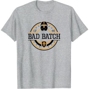imageStar Wars The Bad Batch CF 99 Badge TShirtHeather Grey