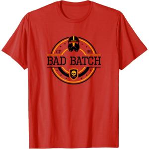 imageStar Wars The Bad Batch CF 99 Badge TShirtRed